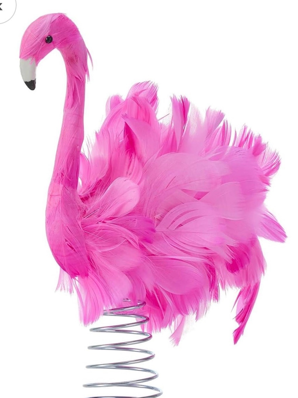 Pink Feather Flamingo Decorative Spring Tree Topper